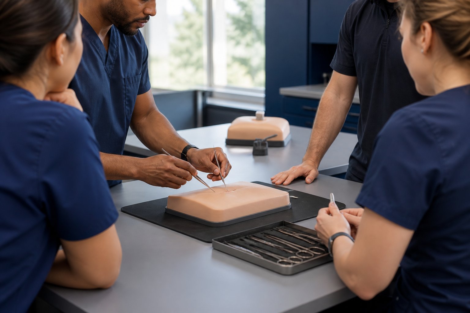 Treinamento médico com um simulador da MTM